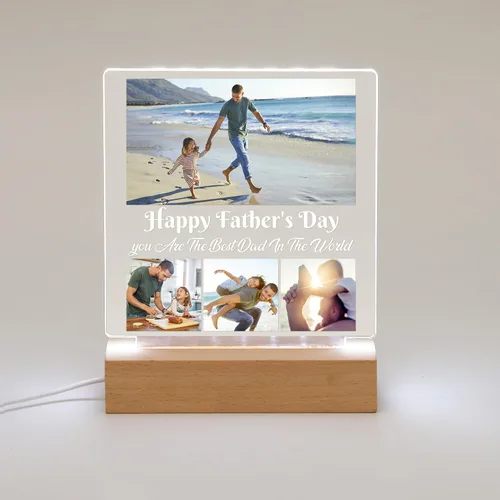 Miniatura 3 de WSYEAR Regalos Personalizados del Día del Padre y Cumpleaños para Papá de Esposa e Hija, Regalos Personalizados para Papá de Hijo e Hijos, Placa