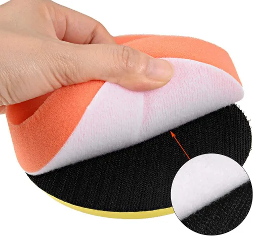 Miniatura 4 de uxcell Kit de almohadilla de pulido de taladro de espuma de 3 pulgadas, 2 piezas planas, 2 almohadillas de esponja onduladas, 1 almohadilla de lana
