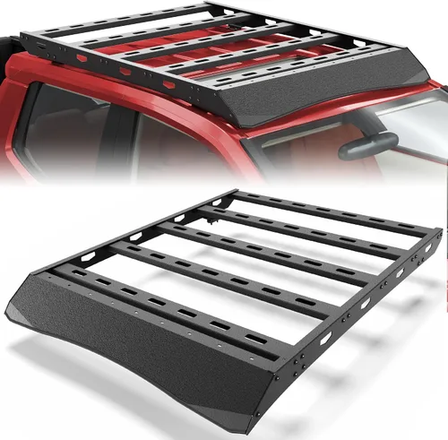Miniatura 33 de Soporte de techo para Toyota 4Runner 2010-2024 5ª generación, cesta de carga de longitud completa resistente con barras transversales, estante