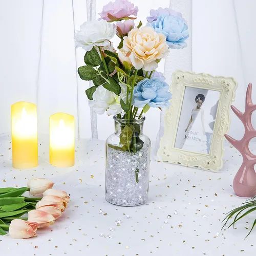 Miniatura 4 de 5000 unidades por paquete de cristales de confeti dispersos para mesa de boda, diamantes acrílicos de 0.236 pulgadas (0.236 in), diamantes