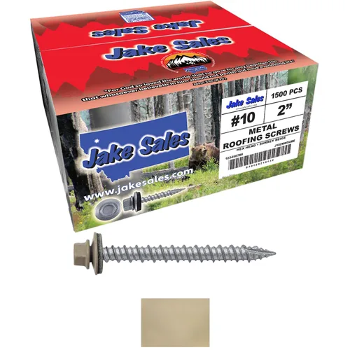 Miniatura 22 de Brite - Tornillos para techos de metal blanco (10 x 2 unidades), cabezal de arandela hexagonal, arranque automático/roscado, arandela EPDM, 3 x 250