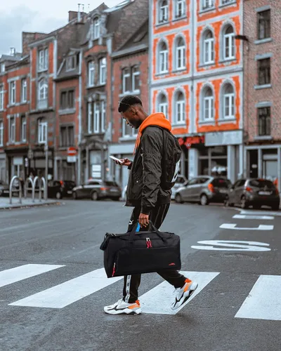 Miniatura 6 de Bolsas de lona ligeras para hombres y mujeres para viajes, el gimnasio y como bolsa de equipo deportivo organizador, Negro 2