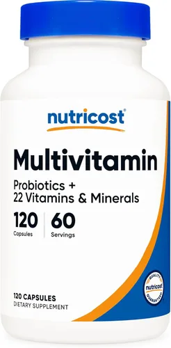 Nutricost Multivitamínico con probióticos 120 cápsulas vegetarianas - Repleto de vitaminas y minerales
