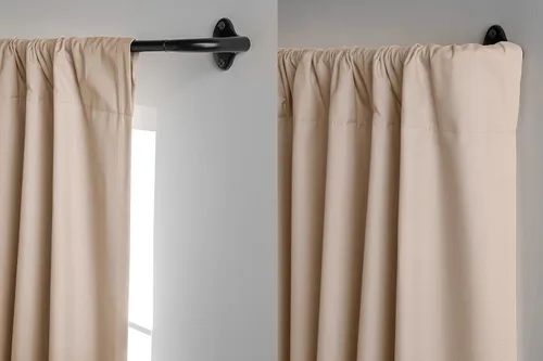 Miniatura 7 de Amazon Basics - Barra de cortina opaca para oscurecimiento de habitación, 28 a 48 pulgadas, color negro