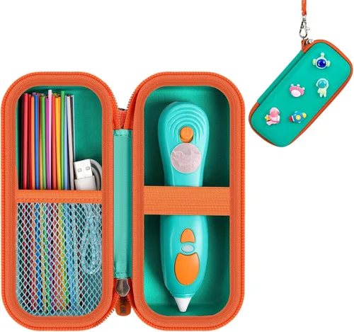 Miniatura 8 de GWCASE Funda compatible con 3Doodler Start+ Essentials Juego de bolígrafos 3D para niños, organizador de almacenamiento de bolígrafos 3D, soporte