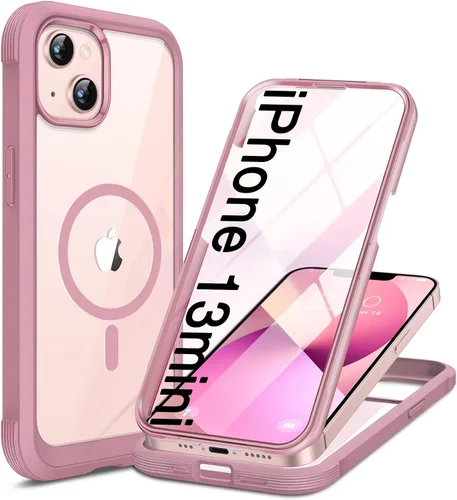 Miniatura 33 de Miracase Funda para iPhone 13 de 6.1 pulgadas, [sin burbujas] funda de teléfono de cuerpo completo con pantalla de vidrio completa integrada, sin