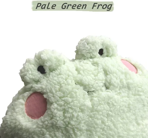 Miniatura 3 de Almohada de felpa de rana, adorable animal de peluche de rana (15 * 14 pulgadas), decoración de cojín para el hogar, almohada para abrazar de felpa