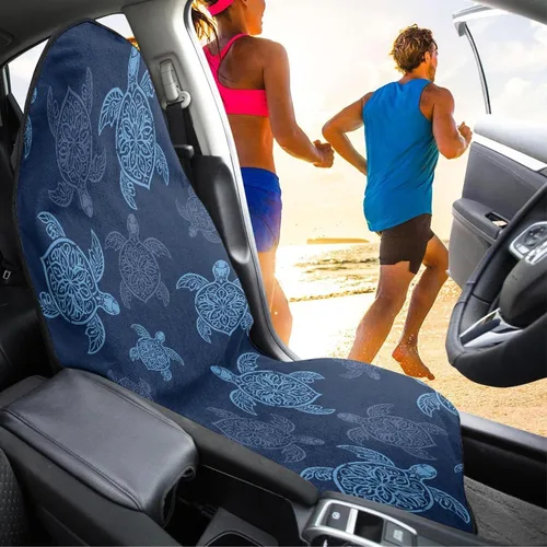 Miniatura 4 de Yewattles Turtle - Protector de toalla impermeable para asiento de automóvil, protector para después de correr, nadar, entrenamiento, Tortuga