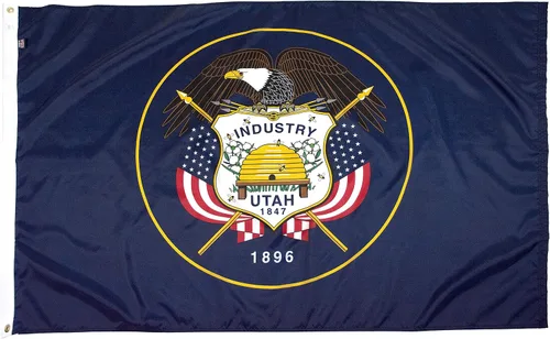 Miniatura 50 de FlagSource Bandera del estado de Alabama, material de nailon 200D con certificación FMAA, resistente, fabricada en Estados Unidos, resistente a
