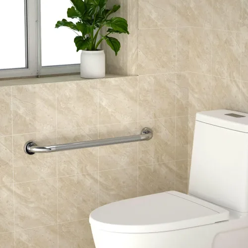 Miniatura 7 de Barra de agarre antideslizante para ducha de 24 pulgadas de diámetro, paquete de 2 barras de agarre de acero inoxidable para baño, riel de seguridad