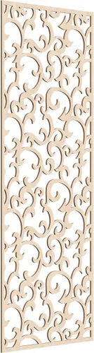 Miniatura 88 de Wheatland Paneles de pared decorativos de madera con calado, 9 3/8 pulgadas de ancho x 24 3/8 pulgadas de alto x 1/4 de alto, nogal