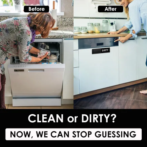 Miniatura 3 de Imán para lavavajillas con texto en inglés "Clean Dirty", accesorios para lavavajillas antiarañazos, imán suave súper fuerte con adhesivos