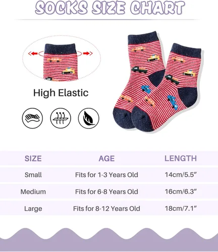 Miniatura 5 de Century Star Calcetines tipo pantufla para niñas con pinzas para niños cálidos con forro polar calcetines peludos para invierno y Navidad
