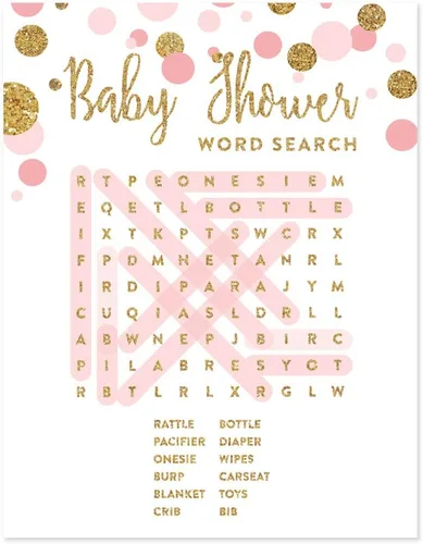 Miniatura 49 de Andaz Press Colección de fiesta de baby shower de niña con purpurina de oro rosa rubor, pancarta colgante con cuerda, Welcome Baby!, 5 pies, 1 juego
