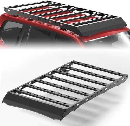 Miniatura 18 de Soporte de techo para Toyota 4Runner 2010-2024 5ª generación, cesta de carga de longitud completa resistente con barras transversales, estante