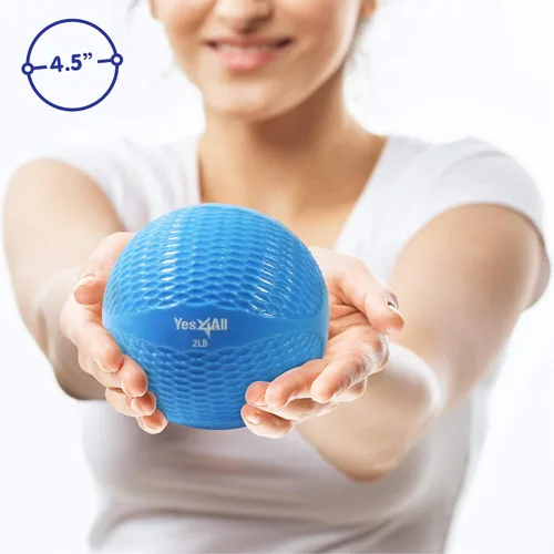 Miniatura 2 de Yes4All - Bolas de tonificación con peso para ejercicio, bolas medicinales suaves para ejercicio, pilates, yoga, equilibrio, flexibilidad, 2-10 F.