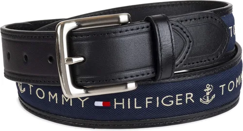 Miniatura 2 de Tommy Hilfiger - Cinturón de tela con incrustaciones de cinta para hombre, con hebilla de un solo diente