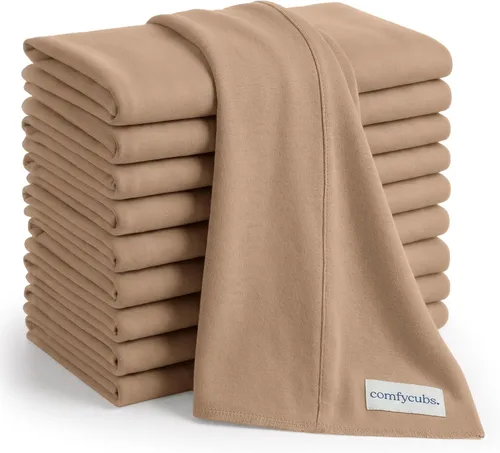 Miniatura 20 de Comfy Cubs - Juego de 10 paños para eructos de bebé - Grandes, 6 capas, 100% algodón ultraabsorbente para baba, saliva y desordenes de bebés recién