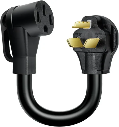 Cable adaptador de cargador EV de 50 amperios a 30 amperios, Nema 10-30P macho a 14-50R hembra conector de alimentación para carga de nivel 2 (no