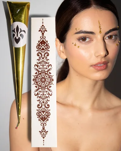 Conos de henna de MERCY LONDON. 1 cono, listo para usar. Tinte natural prémium para el cabello Mendhi para un color rico y vibrante. Mehandi indio
