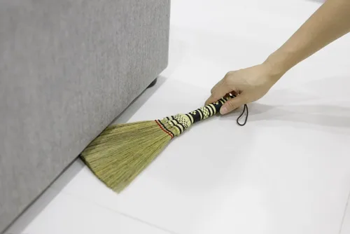 Miniatura 9 de Cepillo de mano pequeño para escoba batidora que elimina el polvo, la suciedad y los desechos, cabeza del cepillo de 9.5-11 pulgadas de largo
