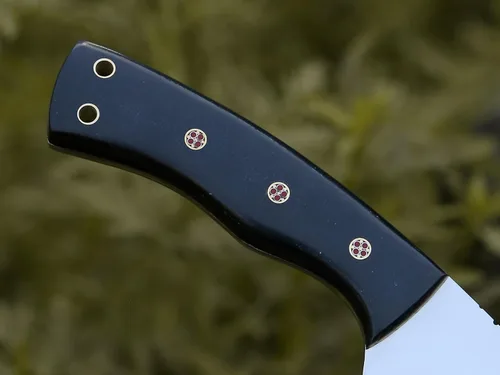 Miniatura 6 de HMC - Cuchillos de caza hechos a mano con hoja fija de acero inoxidable pulido D2, cuchillo de caza de ciervos de espiga completa para hombres