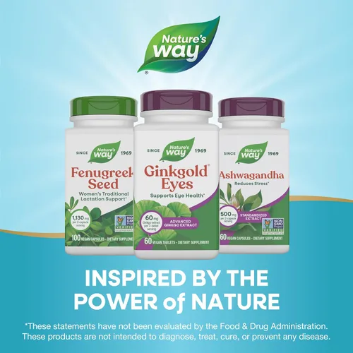Miniatura 7 de Nature's Way Ginkgold Eyes, Gingko Biloba Suplemento para adultos, fórmula de salud visual*, sin gluten, 60 mg de extracto de ginkgo biloba por
