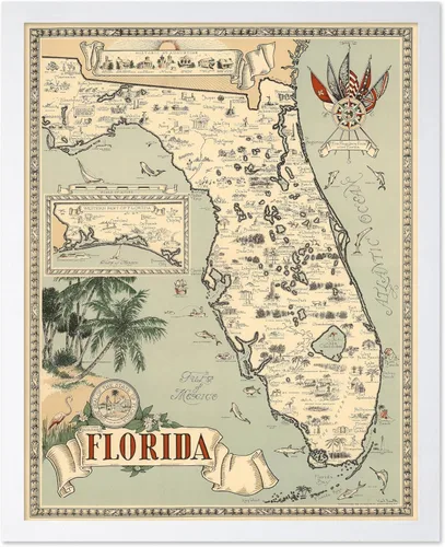 Miniatura 31 de Monem Art Mapa Monumental Vintage de Florencia Impresión - Póster de Viaje Retro - Arte de Italia - Gran Regalo para Hombres, Mujeres, Amantes