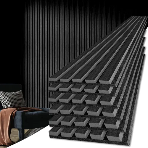 Miniatura 20 de Art3d Paneles acústicos de listones de madera para decoración elegante y reducción de ruido, panel texturizado 3D para techo y pared, paquete