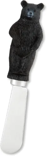 Miniatura 2 de Supreme Housewares Black Bear - Esparcidores de queso pintados a mano, mangos de resina con cuchillas de acero inoxidable para untar queso crema