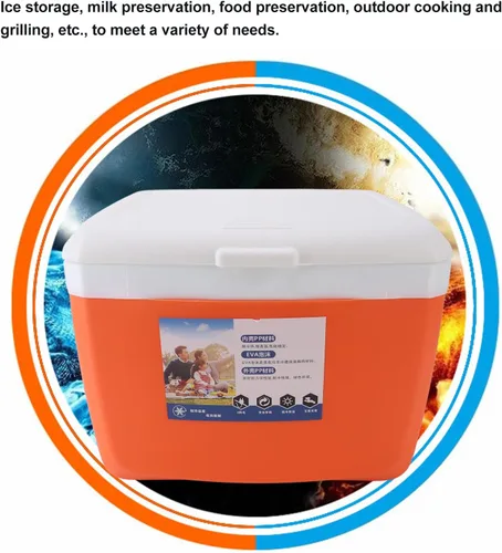 Miniatura 3 de Enfriador portátil aislado con asa, caja de hielo portátil, enfriador de campamento, bolsa térmica portátil para campamento, portón trasero, playa