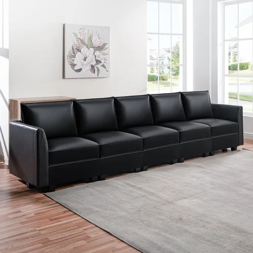 Miniatura 10 de Naomi Home Elizabeth - Sofá modular modular convertible en forma de U con diván de gran tamaño, para sala de estar grande, sofá seccional