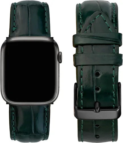 Miniatura 24 de AIIigator - Correa de reloj hecha a mano de cuero compatible con Apple Watch Ultra de 1.929 in 1.772 in 1.732 in 1.654 in 1.614 in 1.575 in 1.496 in