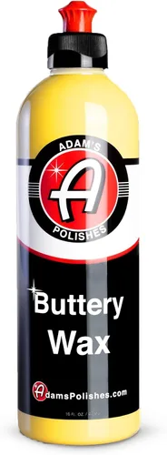 Adam's Polishes Buttery Wax (16 onzas) – Cera líquida húmeda de carnauba premium infundida para brillo, pulido y protección de pintura de capa