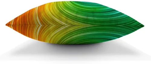 Miniatura 5 de Moslion Funda de almohada decorativa de arcoíris con diseño de espiral, 18 x 18 pulgadas, funda de cojín cuadrada de lino y algodón para el día