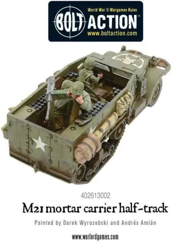 Miniatura 3 de Warlord Bolt Action M21 - Transportador de mortero de media pista 1:56 WWII Wargaming, kit de plástico modelo 402613002, pequeño