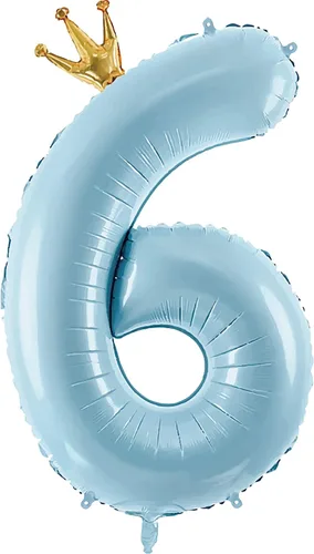Miniatura 13 de Globo de número 0 de Gigloon con corona, globos de números grandes de 40 pulgadas para decoraciones de fiesta de cumpleaños, azul