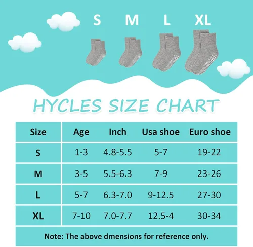Miniatura 8 de HYCLES Calcetines antideslizantes para niños pequeños 12 pares de calcetines de tobillo alto para bebé niño y niña para niños de 1-33-55-77-10T Multi