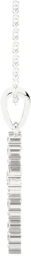 Miniatura 5 de Collar con colgante de cruz de diamante cultivado en laboratorio de 120-12 CT para mujer, cadena de plata de ley 925 de 16 pulgadas, joyería