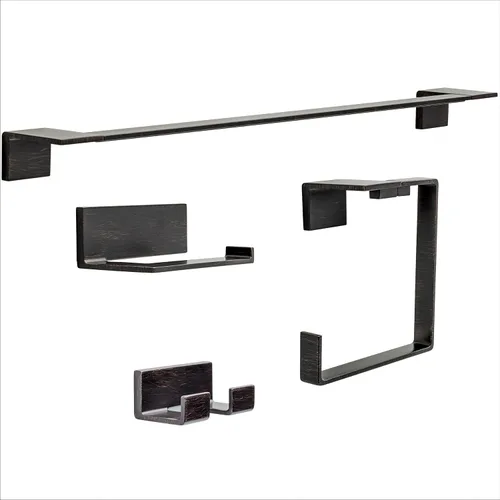 Miniatura 2 de Delta Vero - Juego de accesorios de baño de 4 piezas con barra de toalla de 24 pulgadas, soporte para papel higiénico, anillo para toallas, gancho