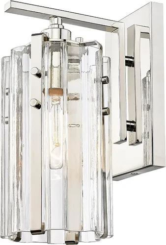 Miniatura 5 de Z-Lite 3036-1S-PN Alverton - Aplique de pared, 1 luz, 100 vatios, níquel pulido plateado