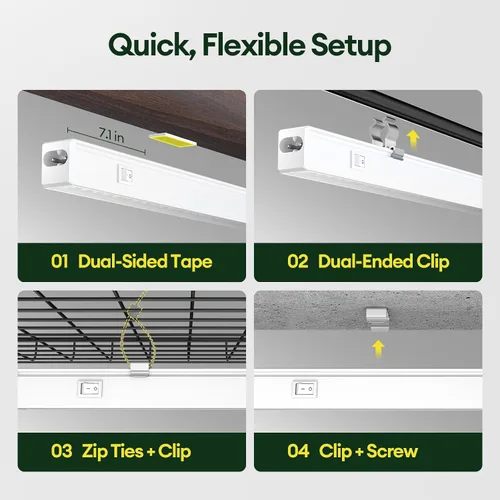 Miniatura 7 de Maygrove Luces de cultivo para plantas de interior de 2 pies, luz de crecimiento de espectro completo similar al sol, 5000 K, 60 W (4 x 15 W), tiras