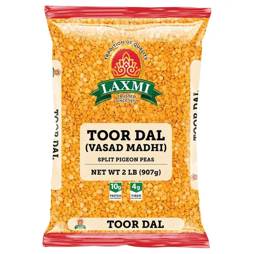 Laxmi Toor Dal, guisantes de paloma partidos tradicionales indios, bolsa de 2 libras