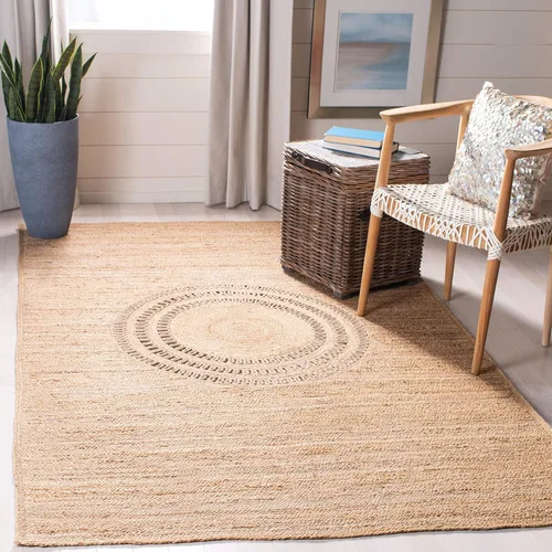 Miniatura 7 de SAFAVIEH Natural Fiber Collection - Alfombra de pasillo de 2 pies 6 pulgadas x 8 pies, beige, yute bohemio hecho a mano, ideal para zonas de alto