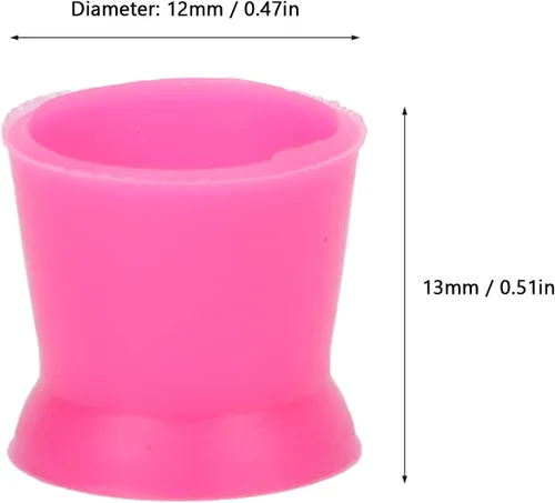 Miniatura 2 de 300 vasos de tinta taza de tinta desechable de silicona para pigmentos de cejas, labios y pigmentos, mezcla de 300 unidades, tinta de pigmento
