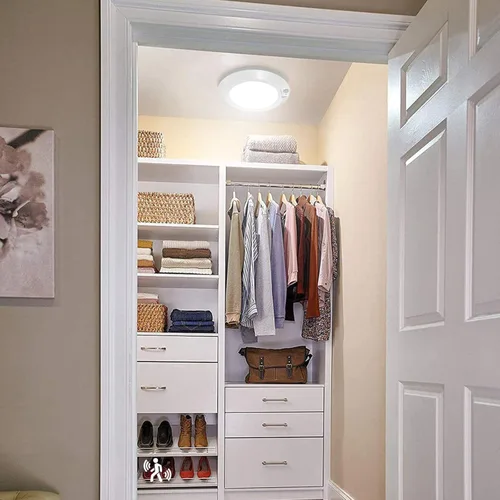 Miniatura 6 de Luces LED de armario con sensor de movimiento para interiores, funciona con pilas, 210LM 6000K, blanco frío para lavandería, escalera, pasillo