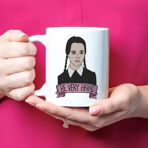 Miniatura 4 de Fonhark - Taza Wednesday Addams (The Addams Family, 90s Film or Movie Buff Fanstic Cup, The X Files, Creepy, Nostalgia, Morticia, Goth), taza