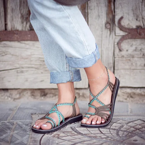 Miniatura 5 de Plaka - Sandalias planas para mujer Palm Leaf