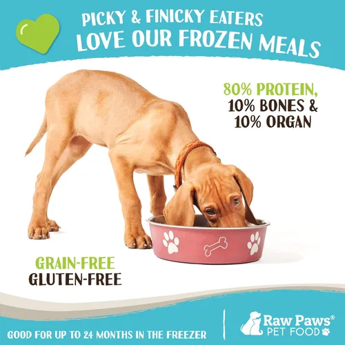Miniatura 4 de Raw Paws Signature Blend - Alimento para mascotas para perros y gatos, receta de pollo, rollos de 1 libra (paquete de 20) - Fresco hecho en Estados