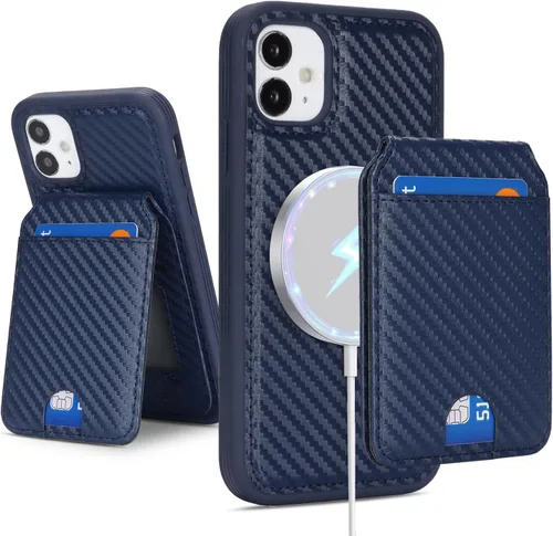 Miniatura 23 de Havaya Funda compatible con iPhone 11, cartera MagSafe con tarjetero - Funda magnética desmontable 2 en 1 - Ranuras para tarjetas de crédito
